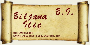Biljana Ilić vizit kartica
